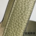 「#4455」 Hermès Sage Green Silver Buckle Picotin Lock 18cm
