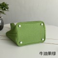 「#4456」 Hermes Avocado Green Silver Buckle Picotin Lock 18cm