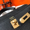 「#4005」 Hermes black Mini Kelly 20cm