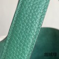 「#4458」 Hermes Velvet Green Silver Buckle 18cmPicotin Lock 18cm