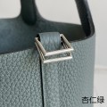 「#4471」 Hermes Almond Green Silver Buckle 18cm Picotin Lock 18cm