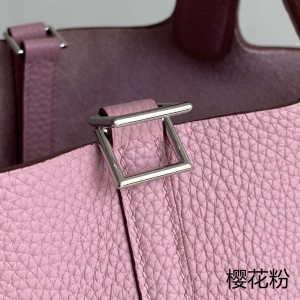 「#4476」 Hermes Sakura Pink Silver Buckle 18cm Picotin Lock 18cm