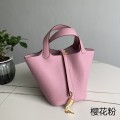 「#4477」 Hermes Sakura Pink Gold Buckle 18cm Picotin Lock 18cm