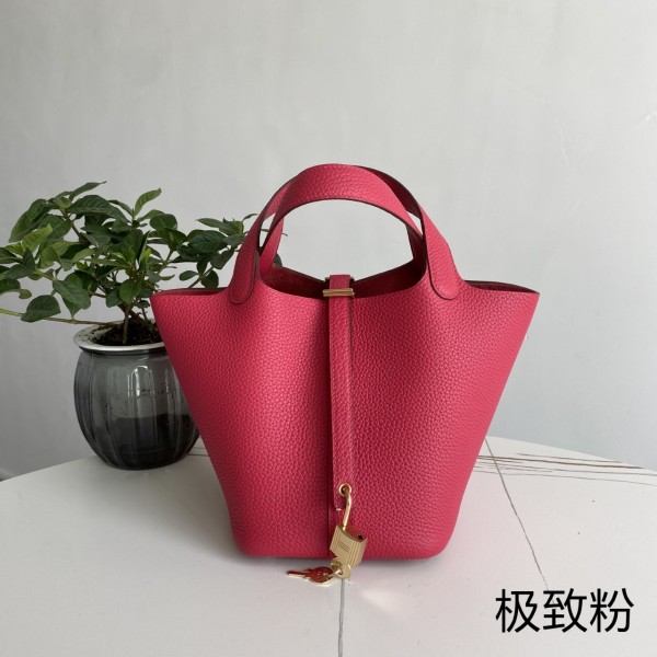 「#4478」 Hermès Ultimate Pink Gold Buckle 18cm Picotin Lock 18cm