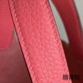 「#4480」 Hermès Lipstick Pink Silver Buckle 18cm Picotin Lock 18cm