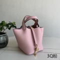 「#4487」 Hermès 3Q pink gold buckle 18cm Picotin Lock 18cm