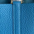 「#4489」 Hermès Tanzania Blue Gold Buckle 18cm Picotin Lock 18cm