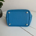 「#4489」 Hermès Tanzania Blue Gold Buckle 18cm Picotin Lock 18cm