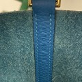 「#4489」 Hermès Tanzania Blue Gold Buckle 18cm Picotin Lock 18cm