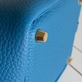 「#4489」 Hermès Tanzania Blue Gold Buckle 18cm Picotin Lock 18cm