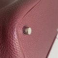 「#4493」 Hermes Burgundy Silver Buckle 18cm Picotin Lock 18cm