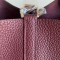 「#4494」 Hermes Burgundy Gold Buckle 18cm Picotin Lock 18cm