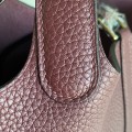 「#4494」 Hermes Burgundy Gold Buckle 18cm Picotin Lock 18cm