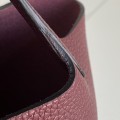 「#4494」 Hermes Burgundy Gold Buckle 18cm Picotin Lock 18cm