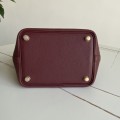 「#4494」 Hermes Burgundy Gold Buckle 18cm Picotin Lock 18cm