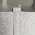「#4500」 Hermès pure white gold buckle Picotin Lock 18cm