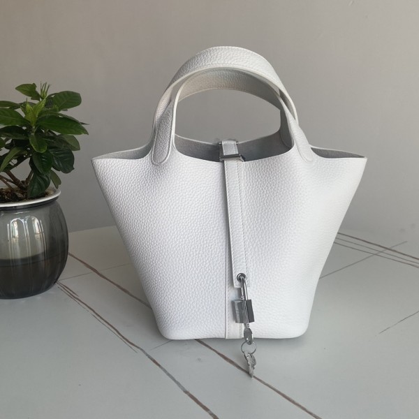 「#4501」 Hermès pure silver buckle Picotin Lock 18cm 「#4501」 Hermès pure silver buckle Picotin Lock 18cm