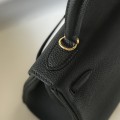 「#4059」Hermès Black Kelly Bag Gold Buckle 25cm