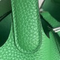 「#4504」 Hermès Bamboo Green Silver Buckle Picotin Lock 18cm