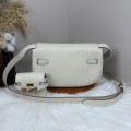 「#4505」 Hermès Moon Bag Beige White Gold Buckle Kelly Moove Large Bag 17cm Small Bag 7.5cm