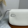 「#4506」 Hermès Moon Bag Beige Silver Buckle Kelly Moove Large Bag 17cm Small Bag 7.5cm 「#4506」 Hermès Moon Bag Beige Silver Buckle Kelly Moove Large Bag 17cm Small Bag 7.5cm