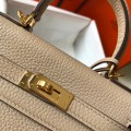 「#4006」 Hermes grey Mini Kelly 20cm