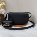 「#4516」 Hermès Moon Bag Black Gold Buckle Swift Leather Kelly Moove Large Bag 17cm Small Bag 7.5cm