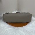「#4519」 Hermes Moon Bag Asphalt Grey Silver Buckle Swift Leather Kelly Moove Large Bag 17cm Small Bag 7.5cm