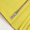「#4535」 Hermes lemon yellow suit folder epsom leather 17*9cm