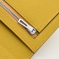 「#4536」 Hermes Yellow Suit Clip Epsom Leather 17*9cm