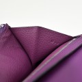 「#4537」 Hermes purple suit folder epsom leather 17*9cm