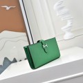 「#4539」 Hermès Bamboo Green Suit Clip Epsom Leather 17*9cm