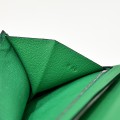 「#4539」 Hermès Bamboo Green Suit Clip Epsom Leather 17*9cm