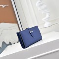 「#4541」 Hermes Blue Suit Clip Epsom Leather 17*9cm