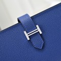 「#4541」 Hermes Blue Suit Clip Epsom Leather 17*9cm