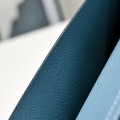 「#4542」 Hermes Haze Blue Suit Clip Epsom Leather 17*9cm