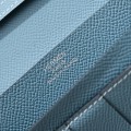 「#4542」 Hermes Haze Blue Suit Clip Epsom Leather 17*9cm