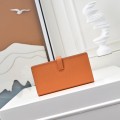 「#4546」 Hermes Orange Suit Clip Epsom Leather 17*9cm