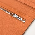 「#4546」 Hermes Orange Suit Clip Epsom Leather 17*9cm