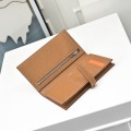 「#4547」 Hermes Khaki Suit Clip Epsom Leather 17*9cm