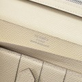 「#4548」 Hermès Milkshake White Suit Clip Epsom Leather 17*9cm
