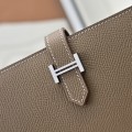 「#4549」Hermès Brown Suit Clip Epsom Leather 17*9cm