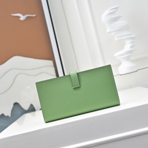 「#4551」 Hermes Green Suit Clip Epsom Leather 17*9cm