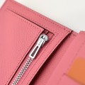 「#4553」 Hermes Pink Suit Clip Epsom Leather 17*9cm