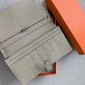 「#4557」 Hermes Rainfall Gray Suit Clip Bearn Wallet Togo Leather 17.5*9cm 「#4557」 Hermes Rainfall Gray Suit Clip Bearn Wallet Togo Leather 17.5*9cm
