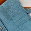 「#4560」 Hermes dark blue suit wallet bearn wallet togo leather 17.5*9cm