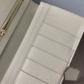 「#4567」 Hermes milkshake platinum suit clip bearn wallet togo leather 17.5*9cm