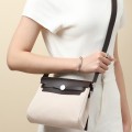 「#4571」 Hermès Ebony HB20H Viking Canvas and Hunter Leather Shoulder Bag 20cm