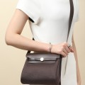 「#4574」Hermès HB20H Gold Buckle Viking Canvas and Hunter Leather Shoulder Bag 20cm