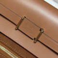 「#4586」 Hermes Golden Brown Gold Buckle HB20H Viking Canvas and Hunter Leather Shoulder Bag 20cm
